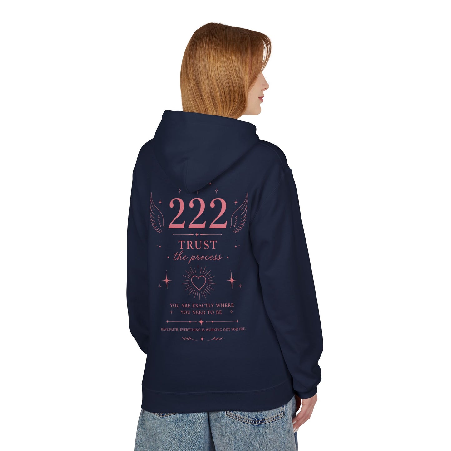 222 Angel Number Hoodie — Spiritual Numerology Graphic Hoodie