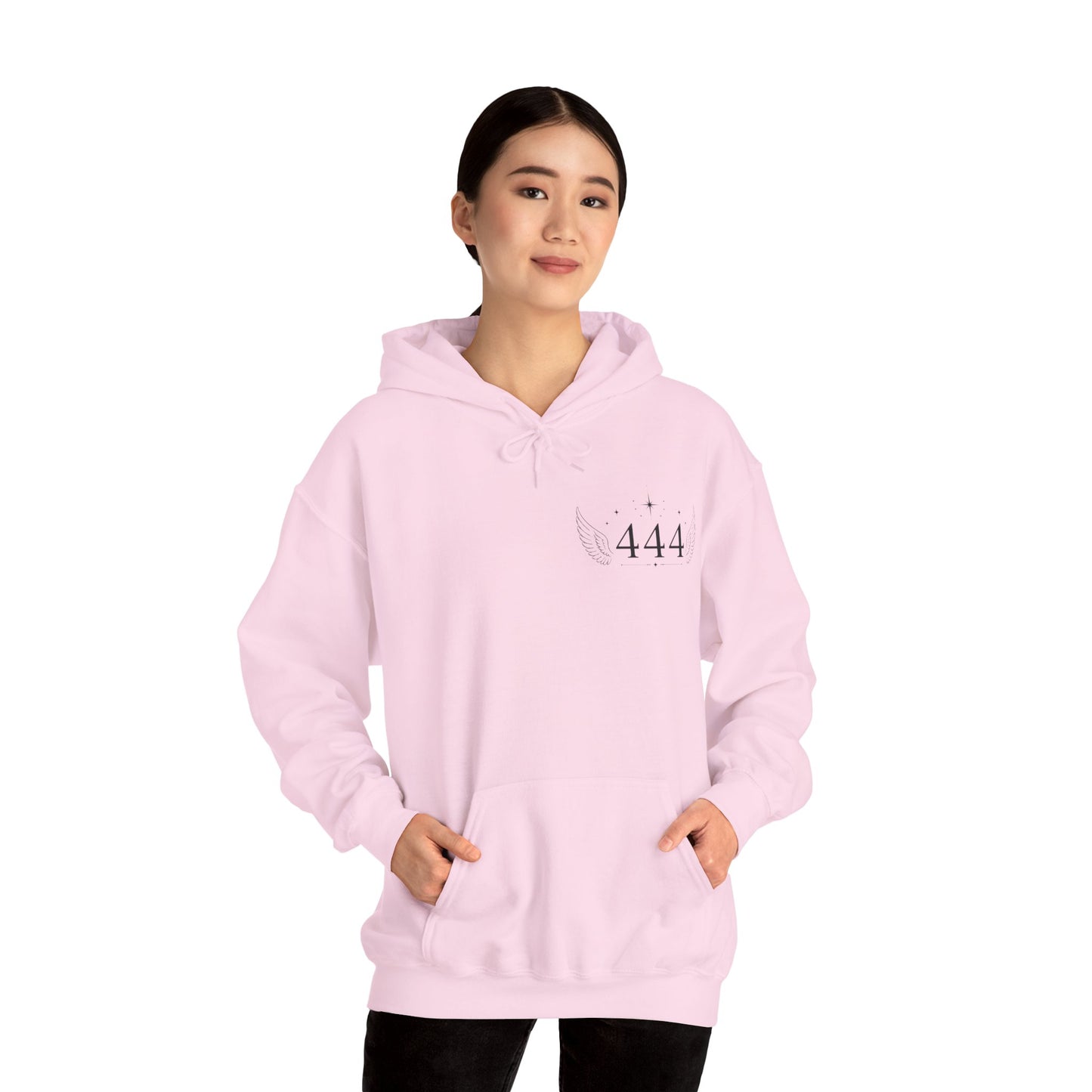 444 Angel Number Hoodie – Spiritual Winged Numerology Sweatshirt