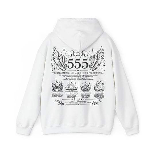 555 Angel Number Hoodie | Transformation & New Beginnings