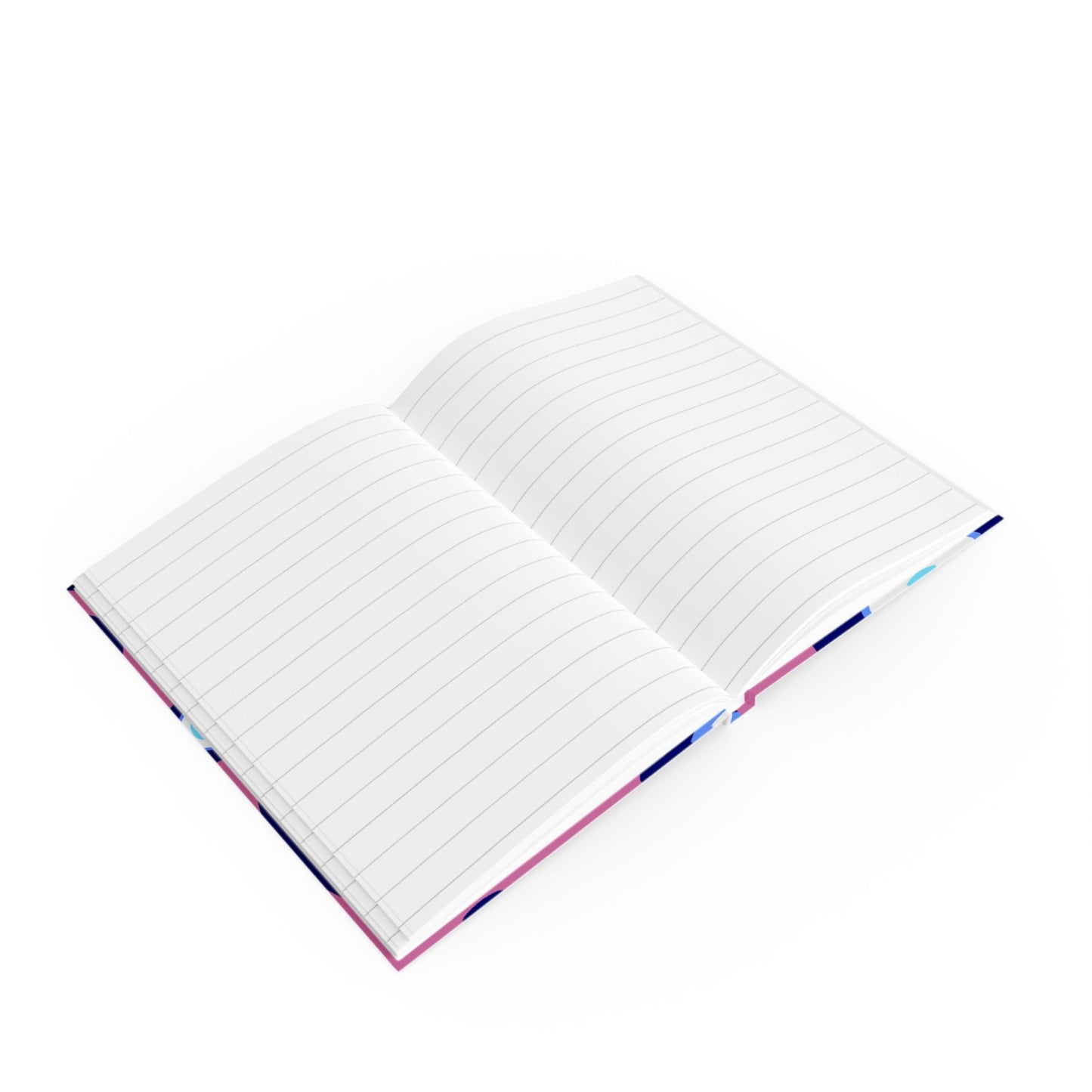 Evil Eye Pattern Hardback Journal — Protective Pink & Blue Notebook