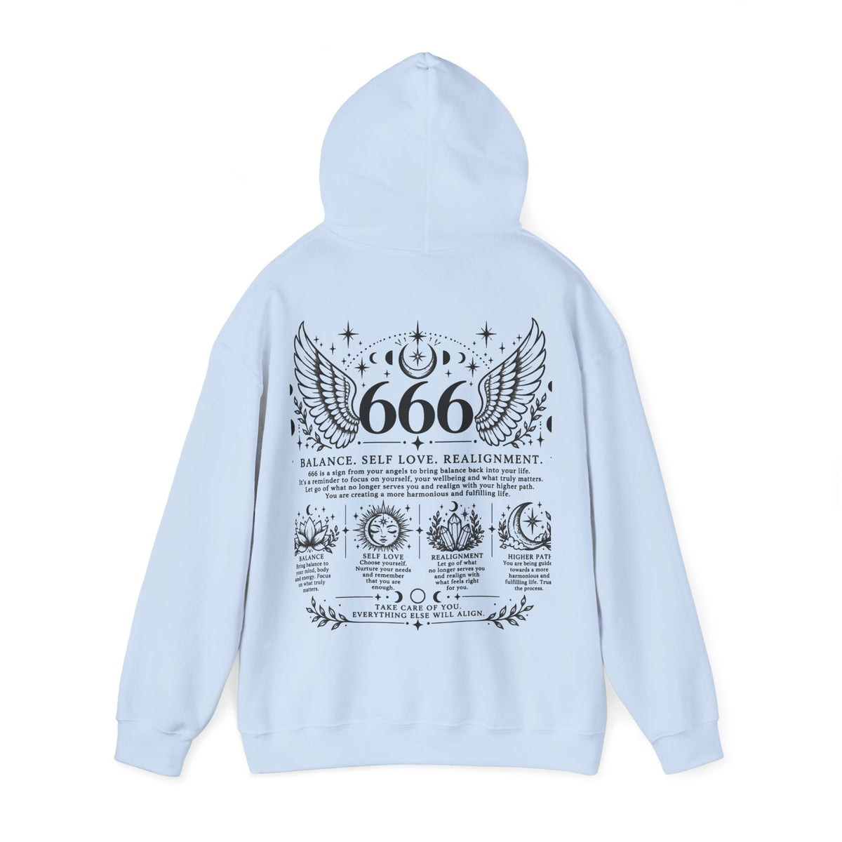 666 Angel Number Hoodie | Balance, Self-Love & Realignment
