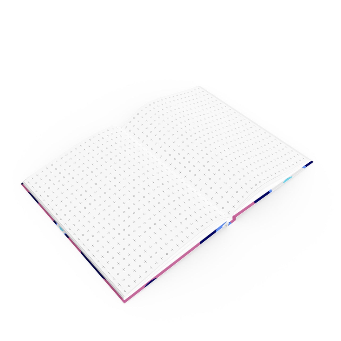 Evil Eye Pattern Hardback Journal — Protective Pink & Blue Notebook