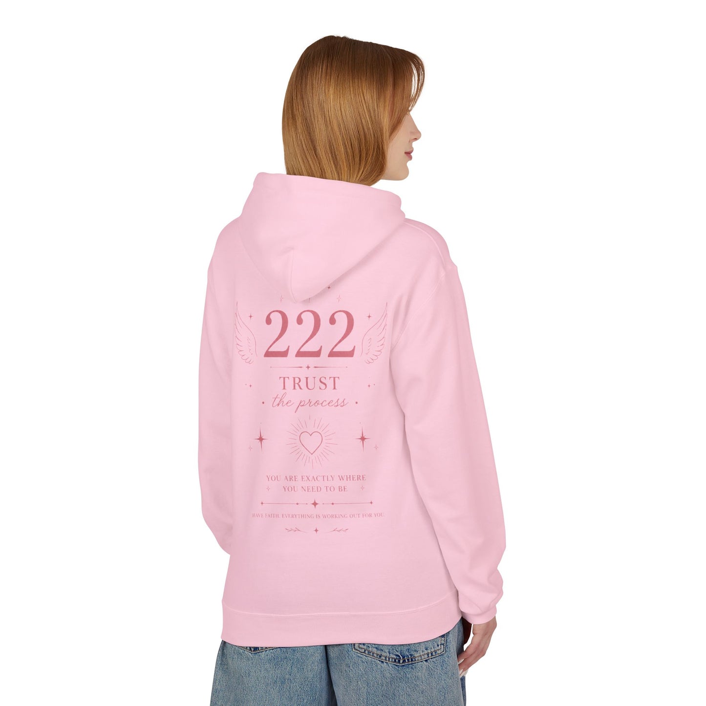 222 Angel Number Hoodie — Spiritual Numerology Graphic Hoodie