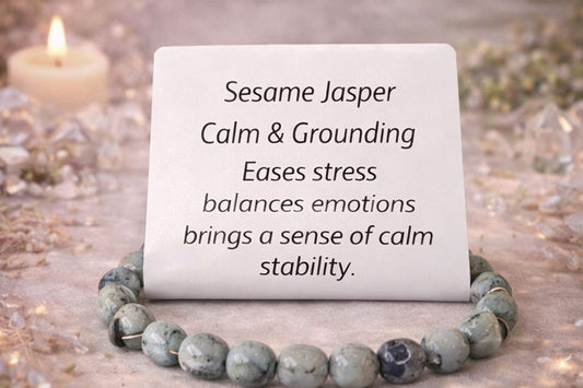 Sesame Jasper 6mm Crystal Bracelet