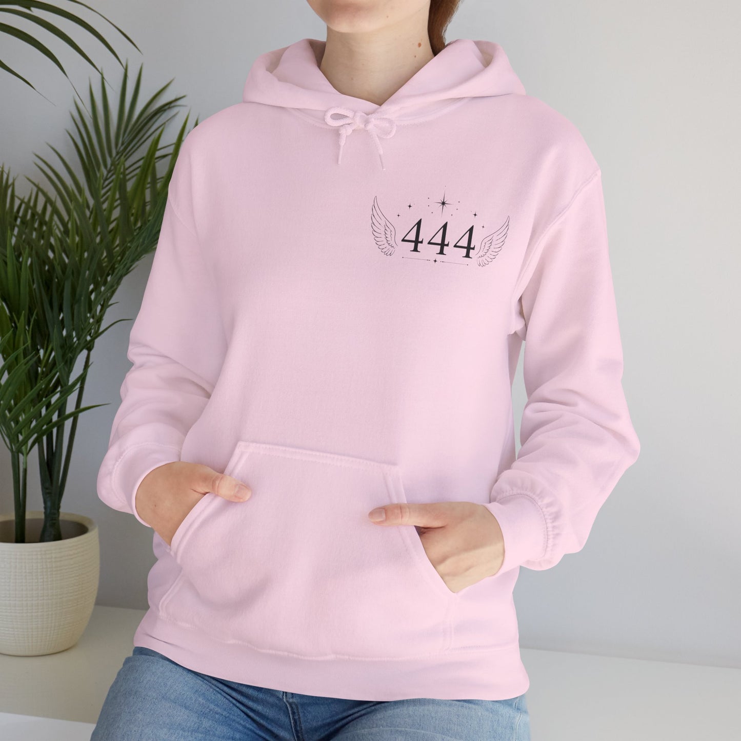444 Angel Number Hoodie – Spiritual Winged Numerology Sweatshirt