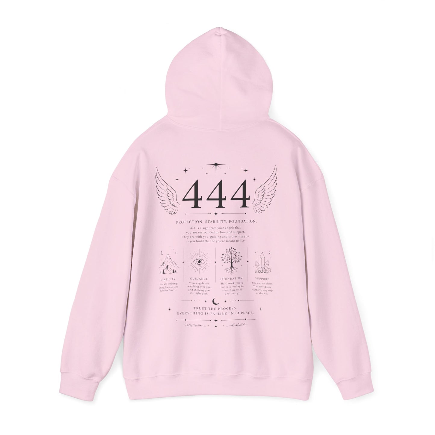 444 Angel Number Hoodie – Spiritual Winged Numerology Sweatshirt
