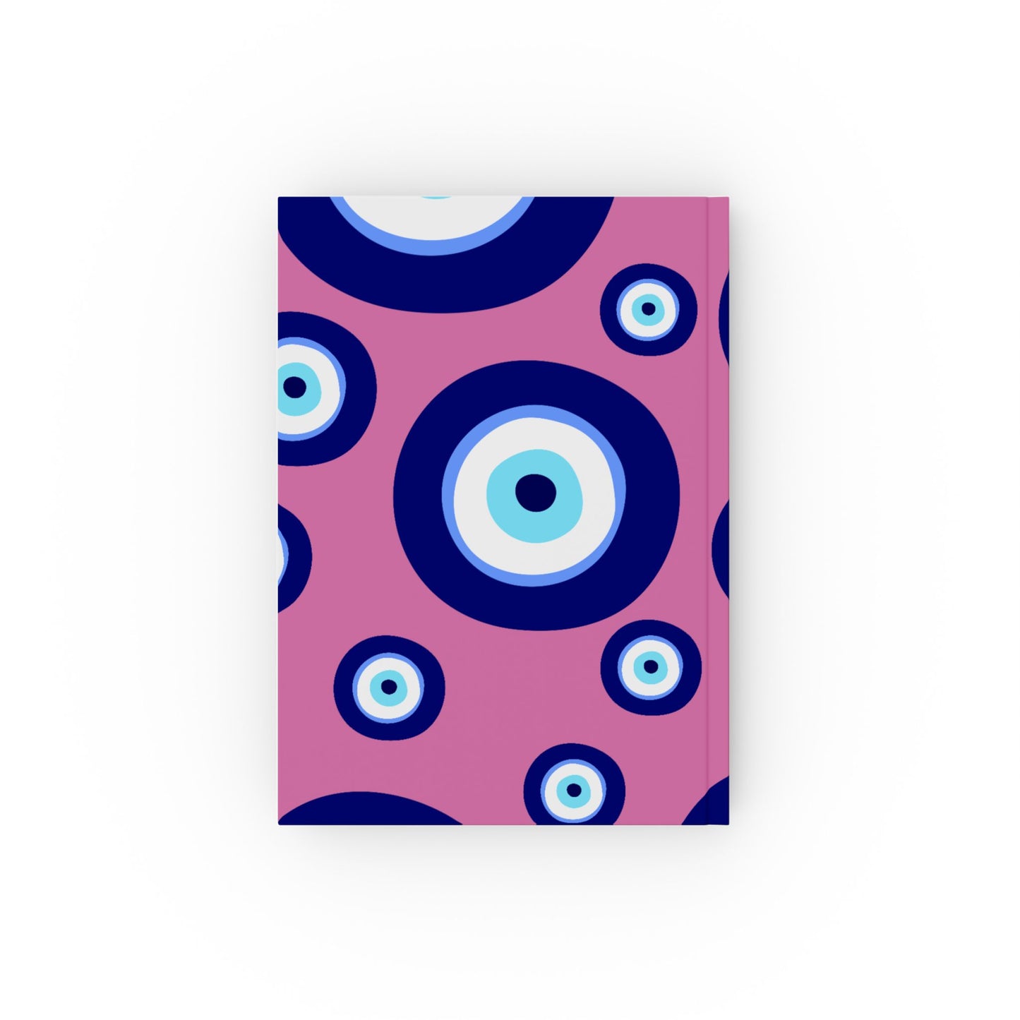 Evil Eye Pattern Hardback Journal — Protective Pink & Blue Notebook