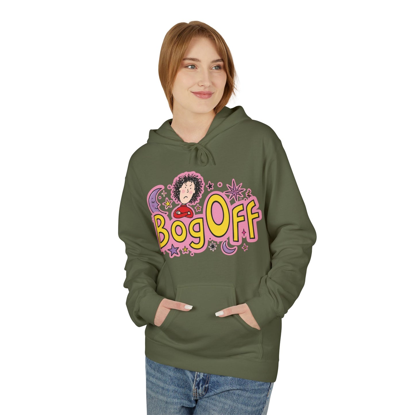Bog Off Hoodie — Cute Retro 'Bog Off' Graphic Pullover