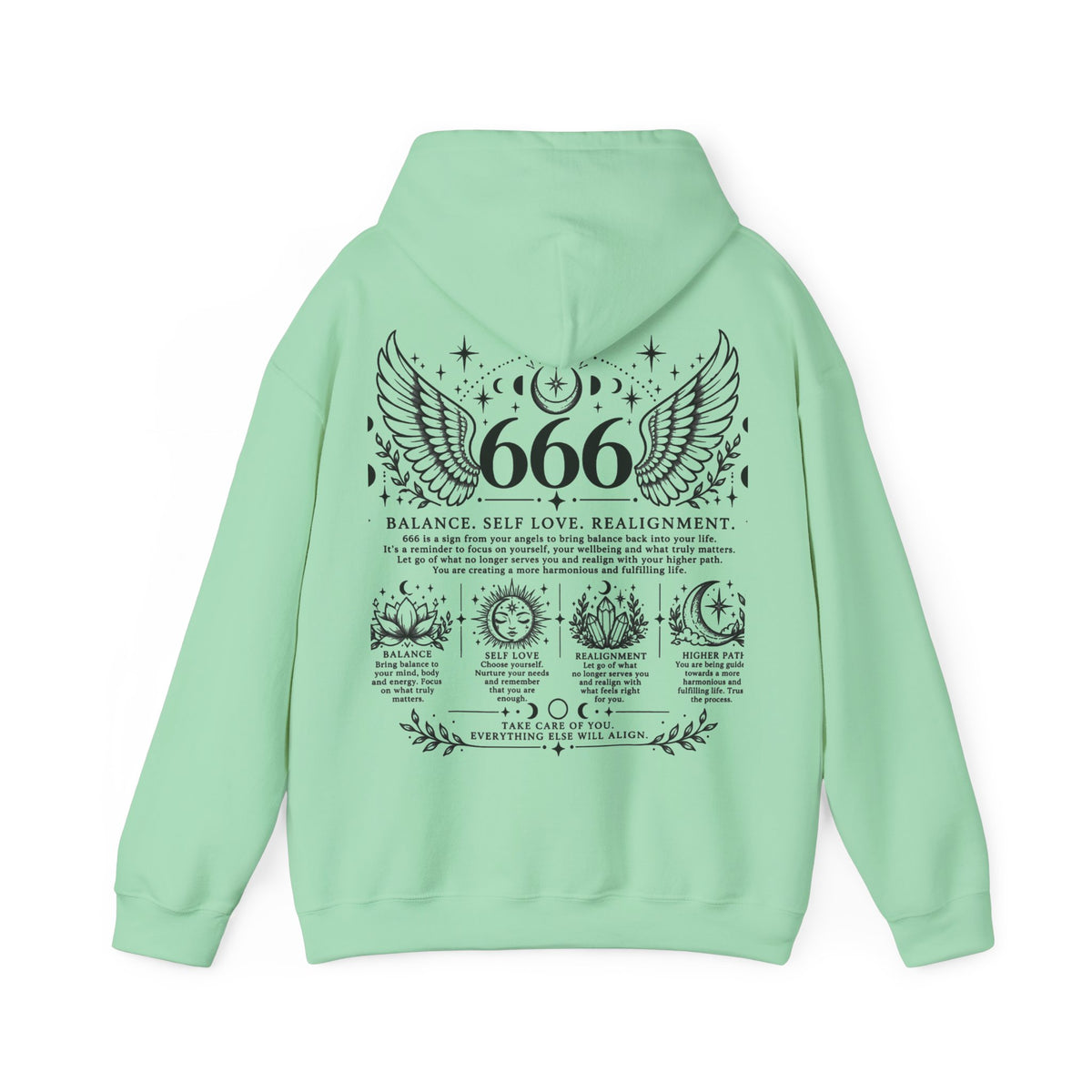666 Angel Number Hoodie | Balance, Self-Love & Realignment
