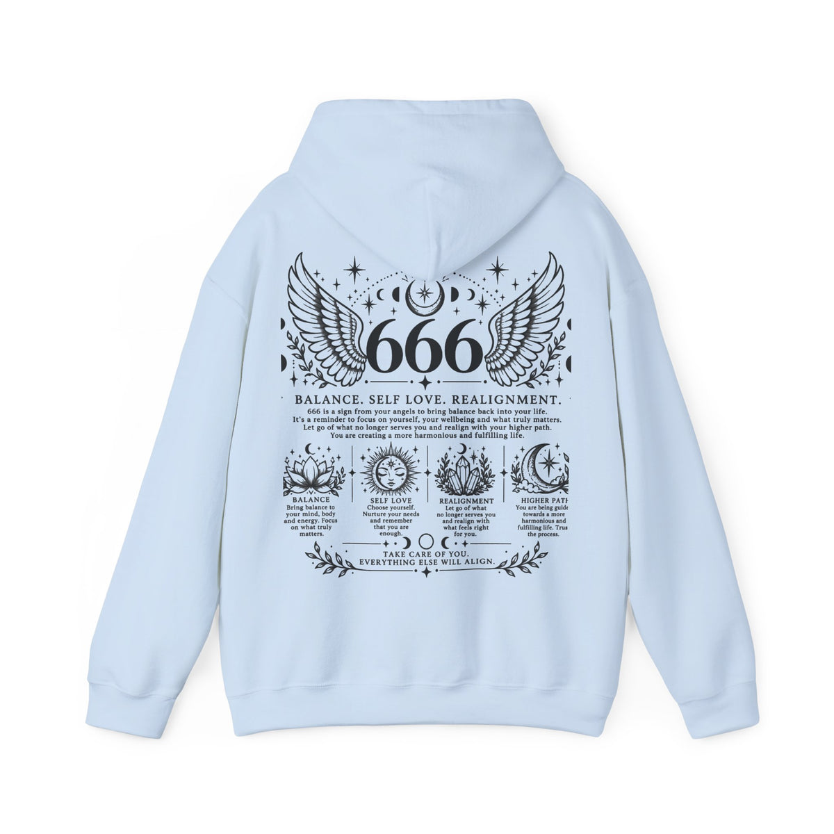 666 Angel Number Hoodie | Balance, Self-Love & Realignment