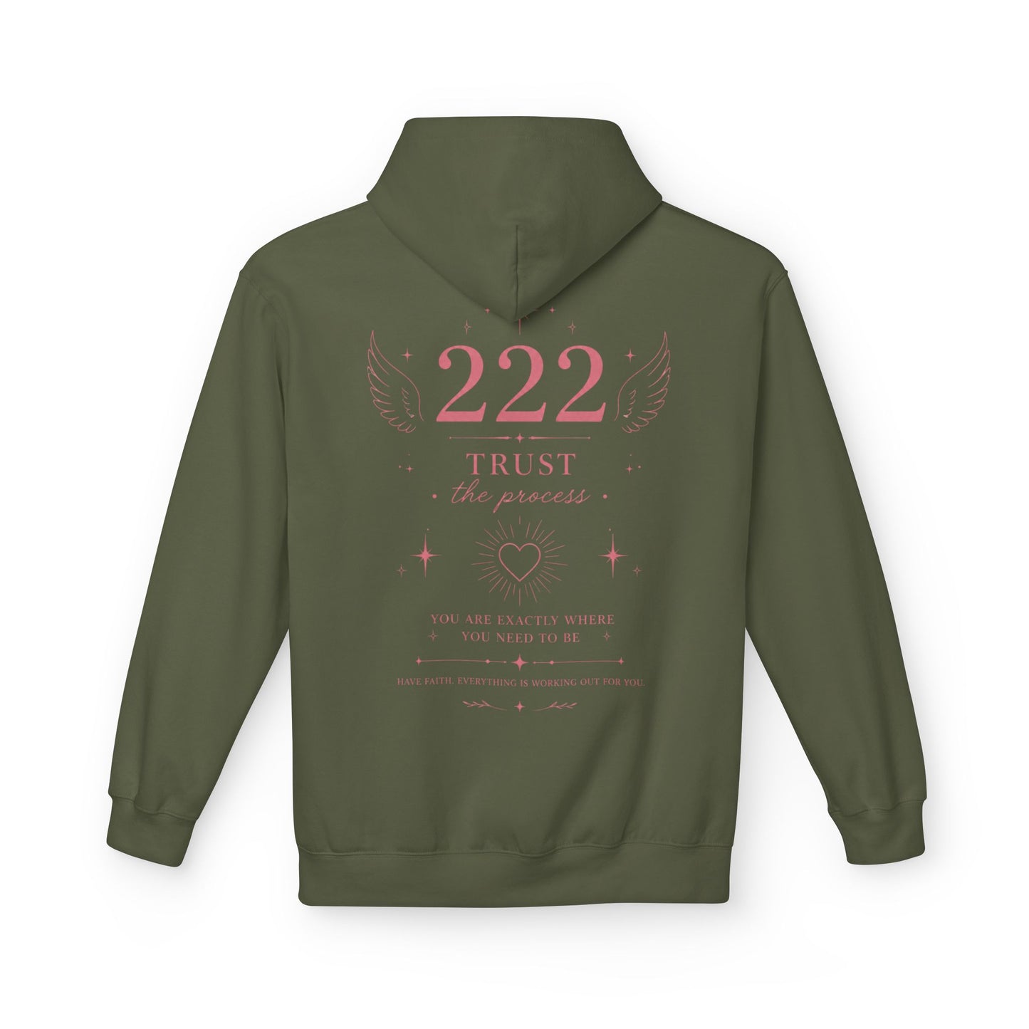 222 Angel Number Hoodie — Spiritual Numerology Graphic Hoodie