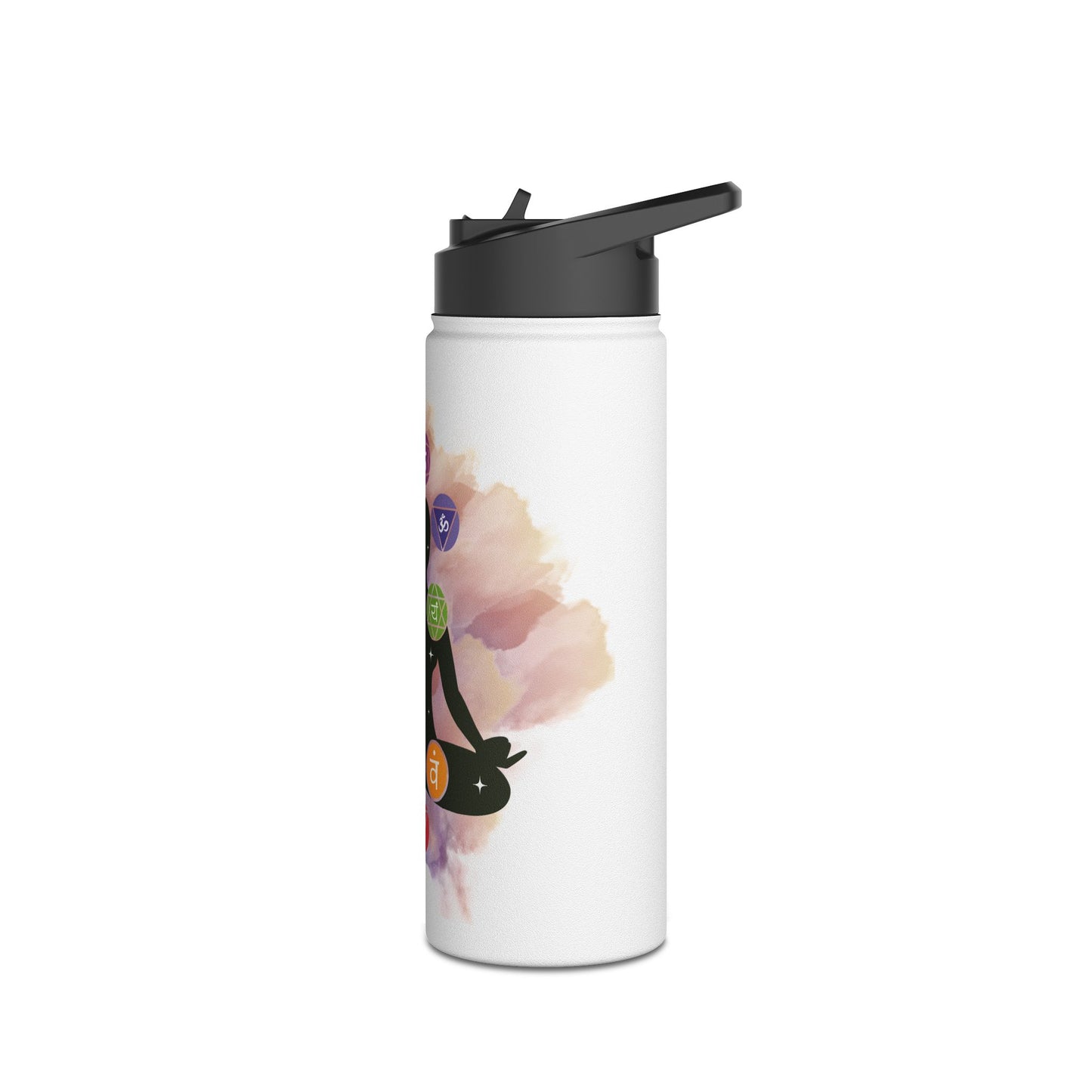 Chakra Meditation Stainless Steel Water Bottle – Yoga Energy Bottle