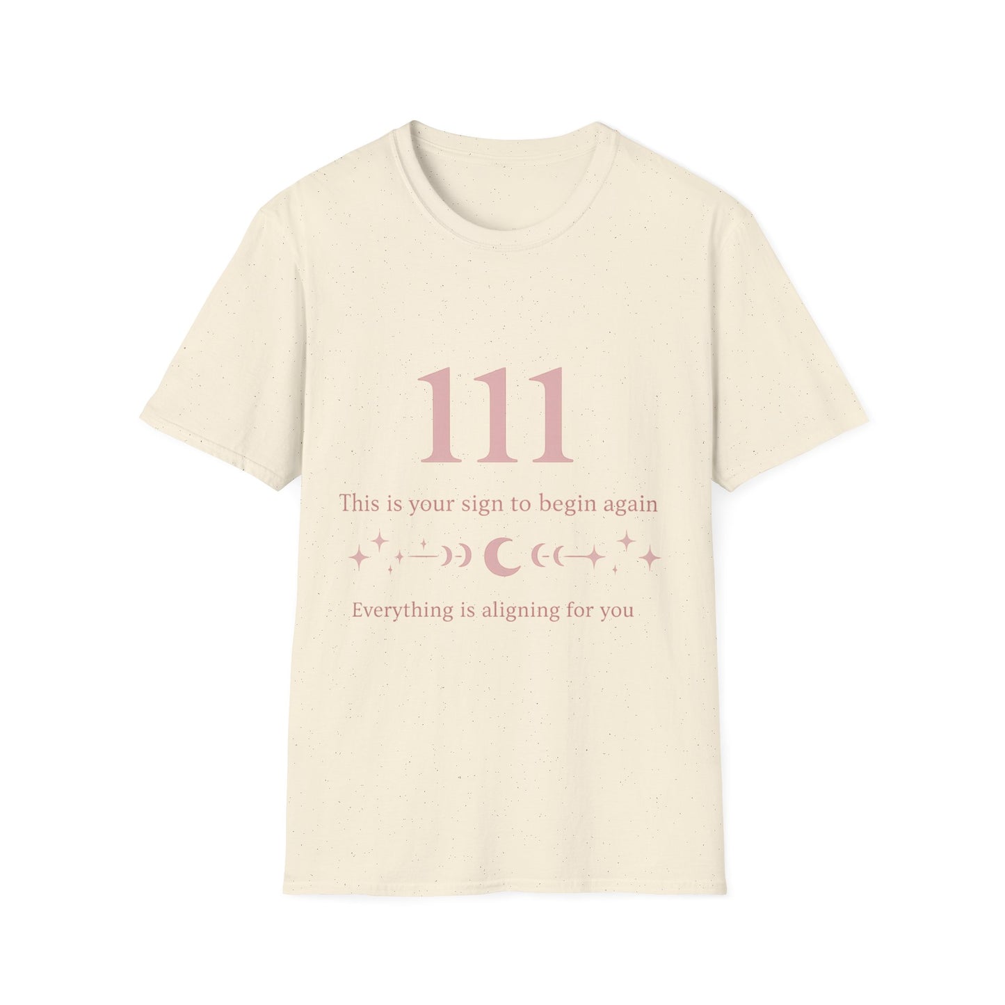 111 Angel Number T-Shirt — "This is your sign to begin again" Spiritual Numerology Tee