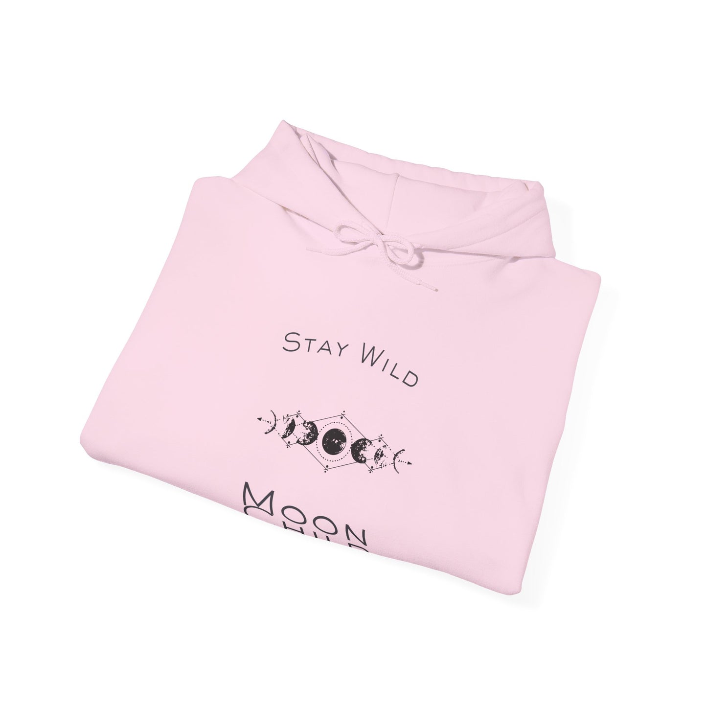 Moon Child Hoodie – "Stay Wild" Phases of the Moon Graphic Hoodie