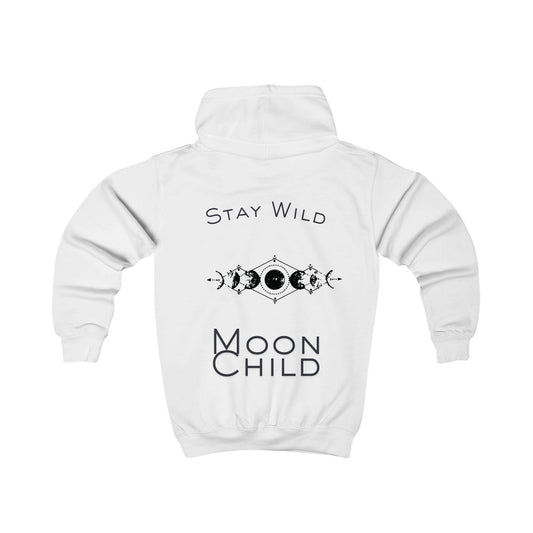 Kids Hoodie - 'Moon Child' Stay Wild Celestial Graphic Hoodie for Children