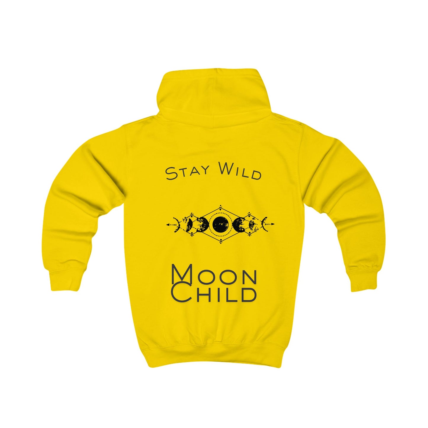 Kids Hoodie - 'Moon Child' Stay Wild Celestial Graphic Hoodie for Children