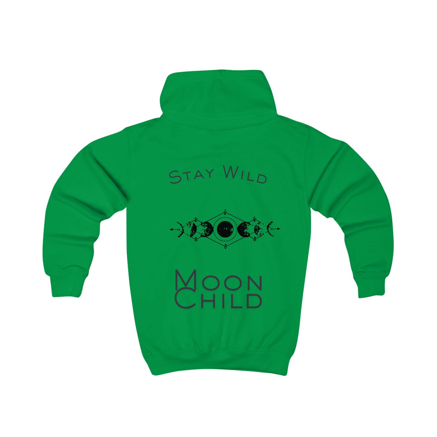 Kids Hoodie - 'Moon Child' Stay Wild Celestial Graphic Hoodie for Children