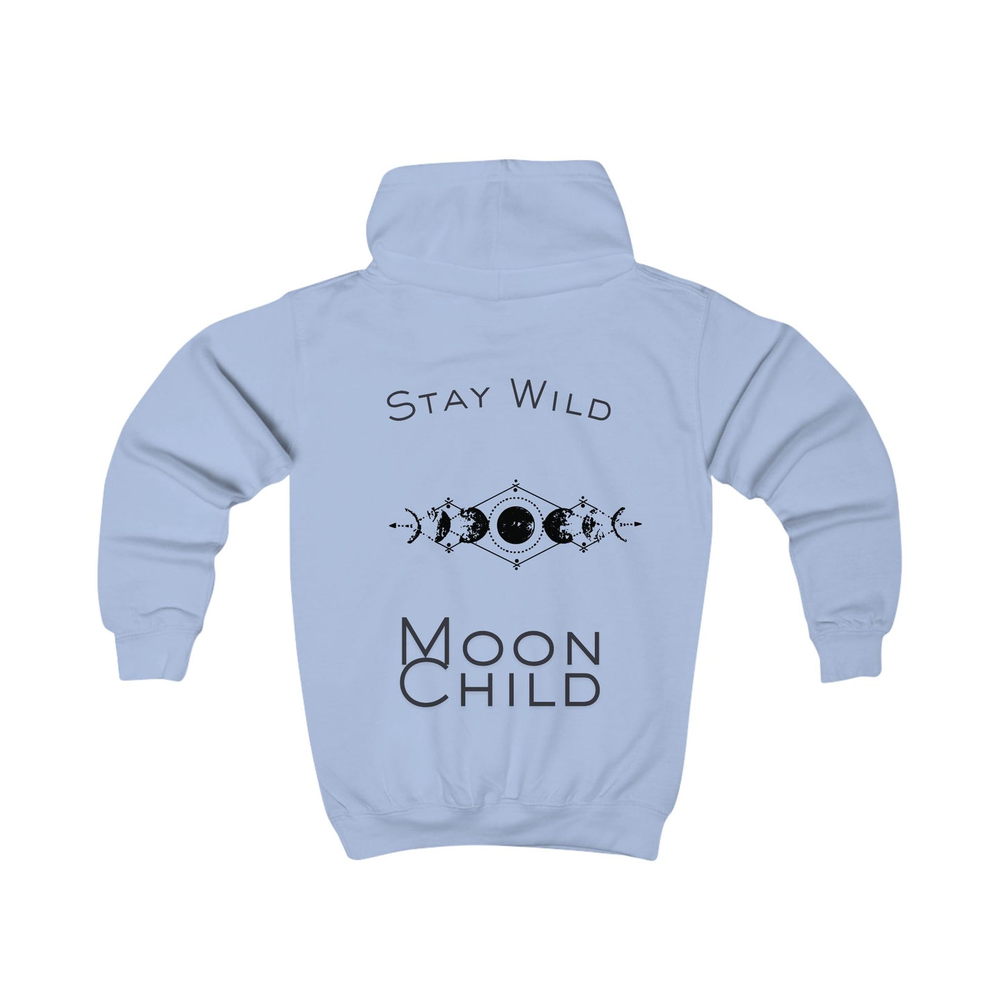 Kids Hoodie - 'Moon Child' Stay Wild Celestial Graphic Hoodie for Children