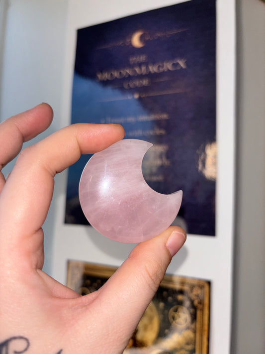 Rose Quartz Crescent Moon