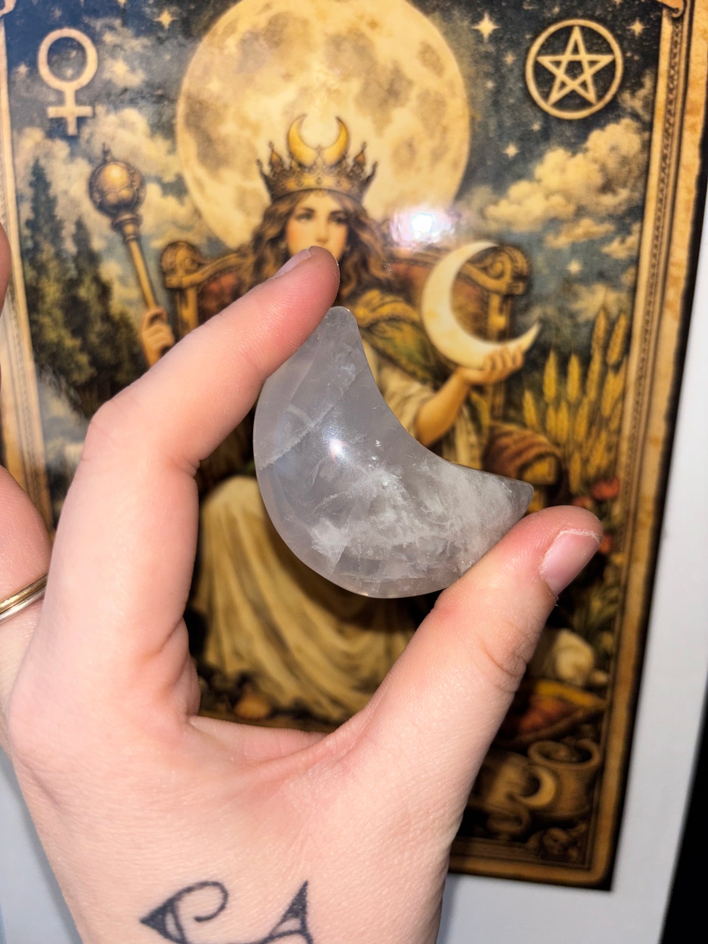 Smoky Quartz Crescent Moon