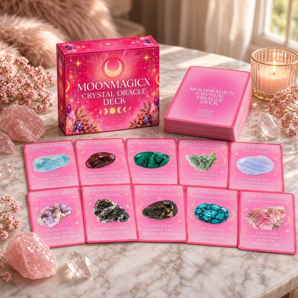 The MoonMagicx Crystal Oracle Deck First Edition