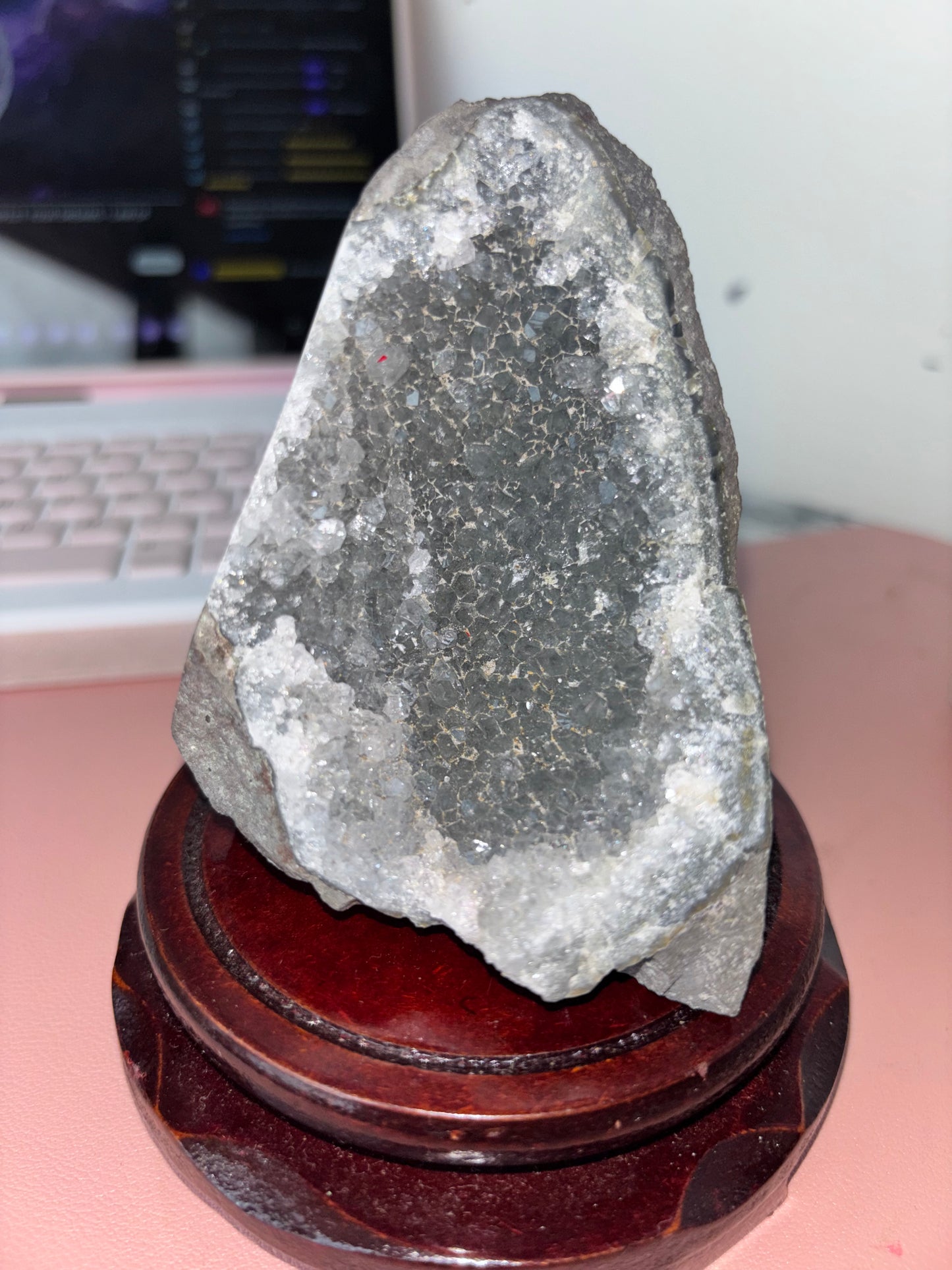 Grey Smoky Amethyst Druzy Cluster Cathedral