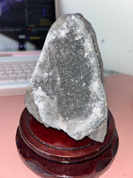 Grey Smoky Amethyst Druzy Cluster Cathedral