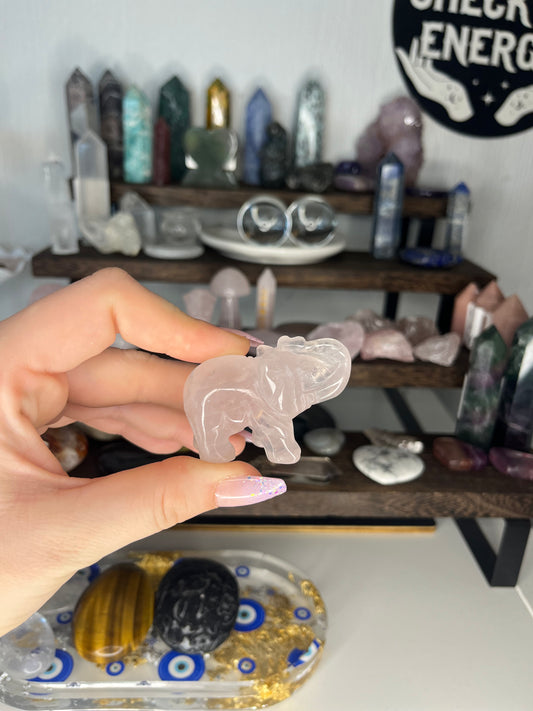 Rose Quartz Elephant