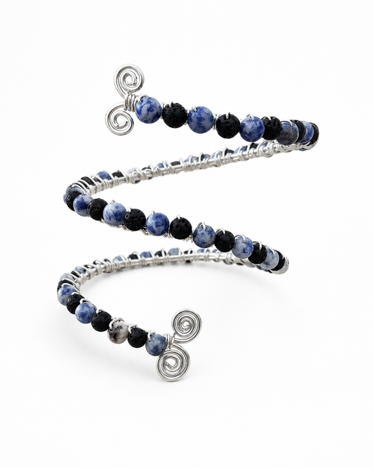Midnight Oracle Spiral Arm Cuff