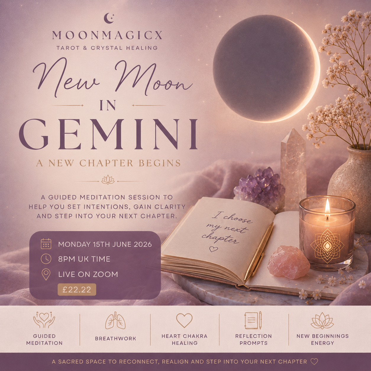 New Moon in Gemini Meditation & Intention Setting Circle