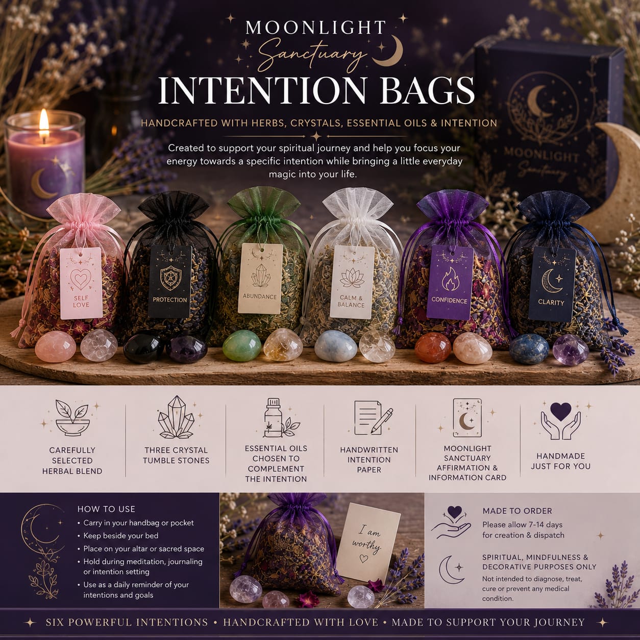 Intention Bags By Moonlight Sanctuary