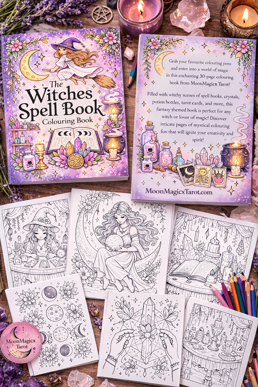 The Witches Spell Book Colouring Book