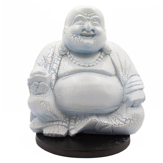 Laughing Buddha Lamp Sky Blue - Round Stand