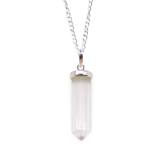 Gemstone Classic Point Pendant - Clear Quartz