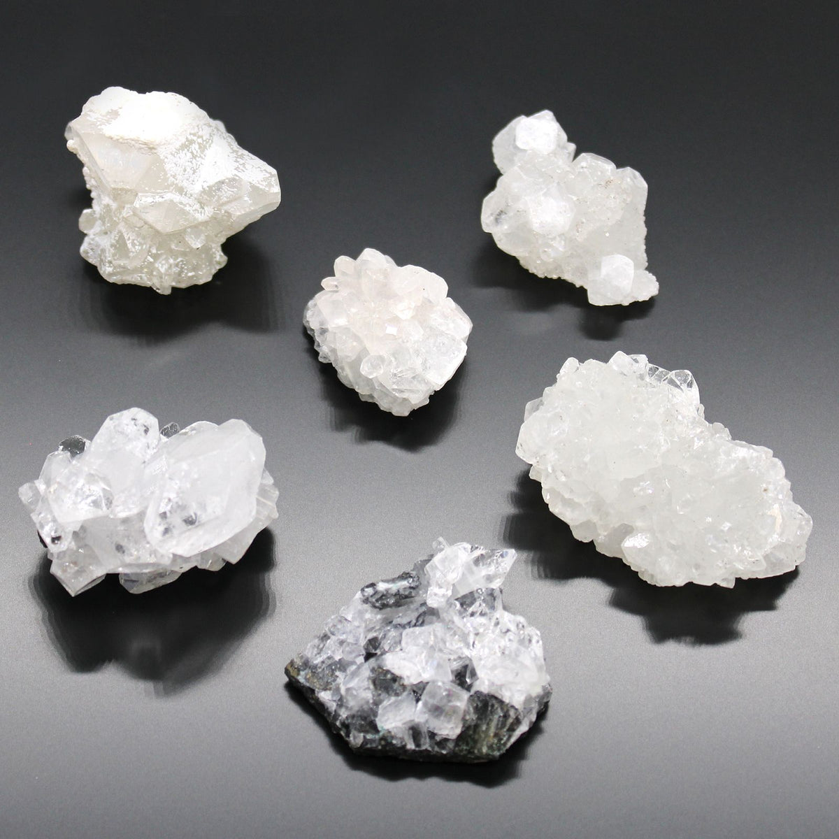 White Apophyllite Clusters 20-30mm - Set of 6