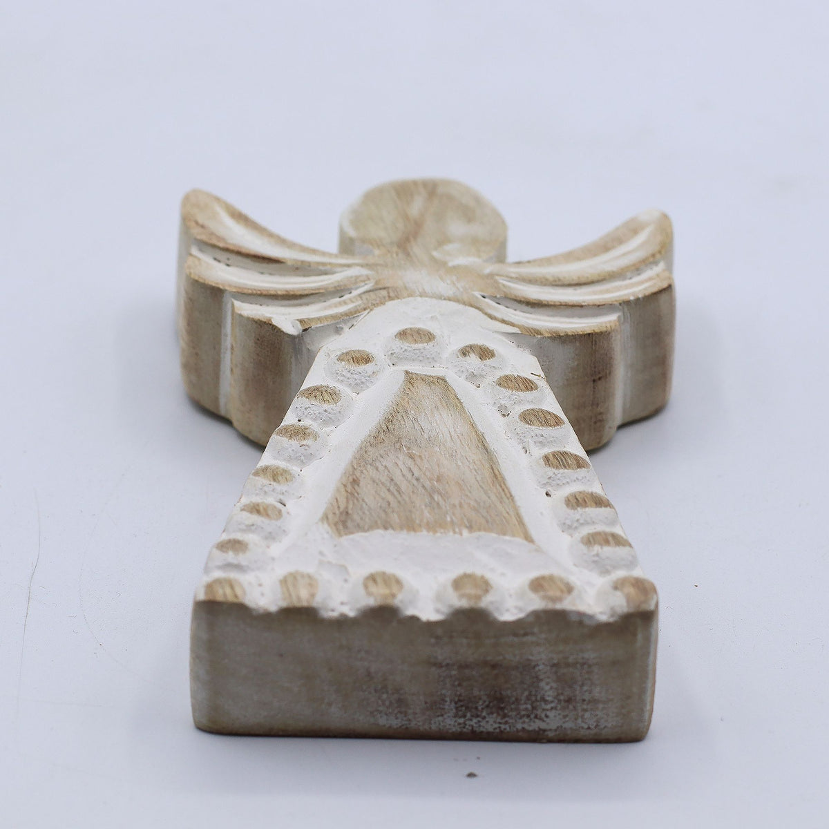 Mango Wood Angel - Whitewash