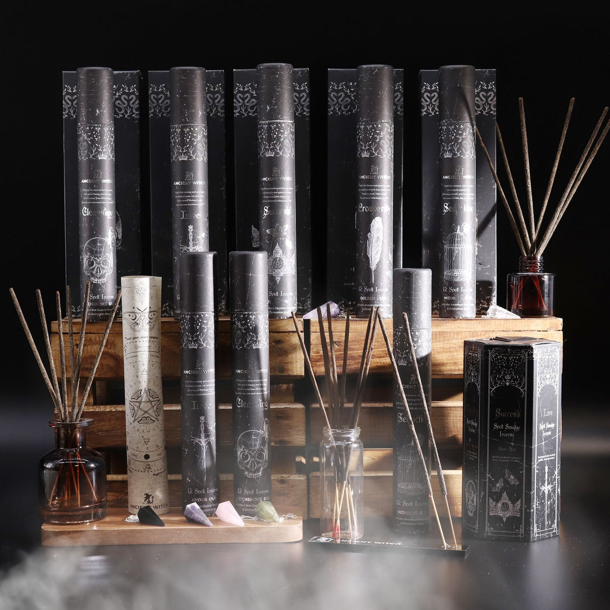 Ancient Witch Spell Incense - Love - Rose Quartz Pendulum