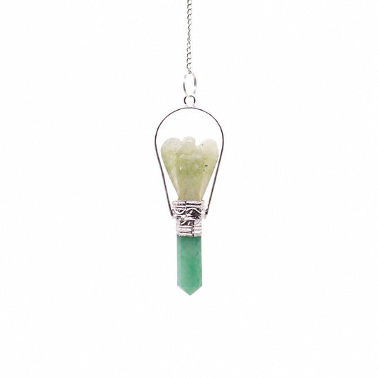Angel Pendulum with Ring- Green Adventurine