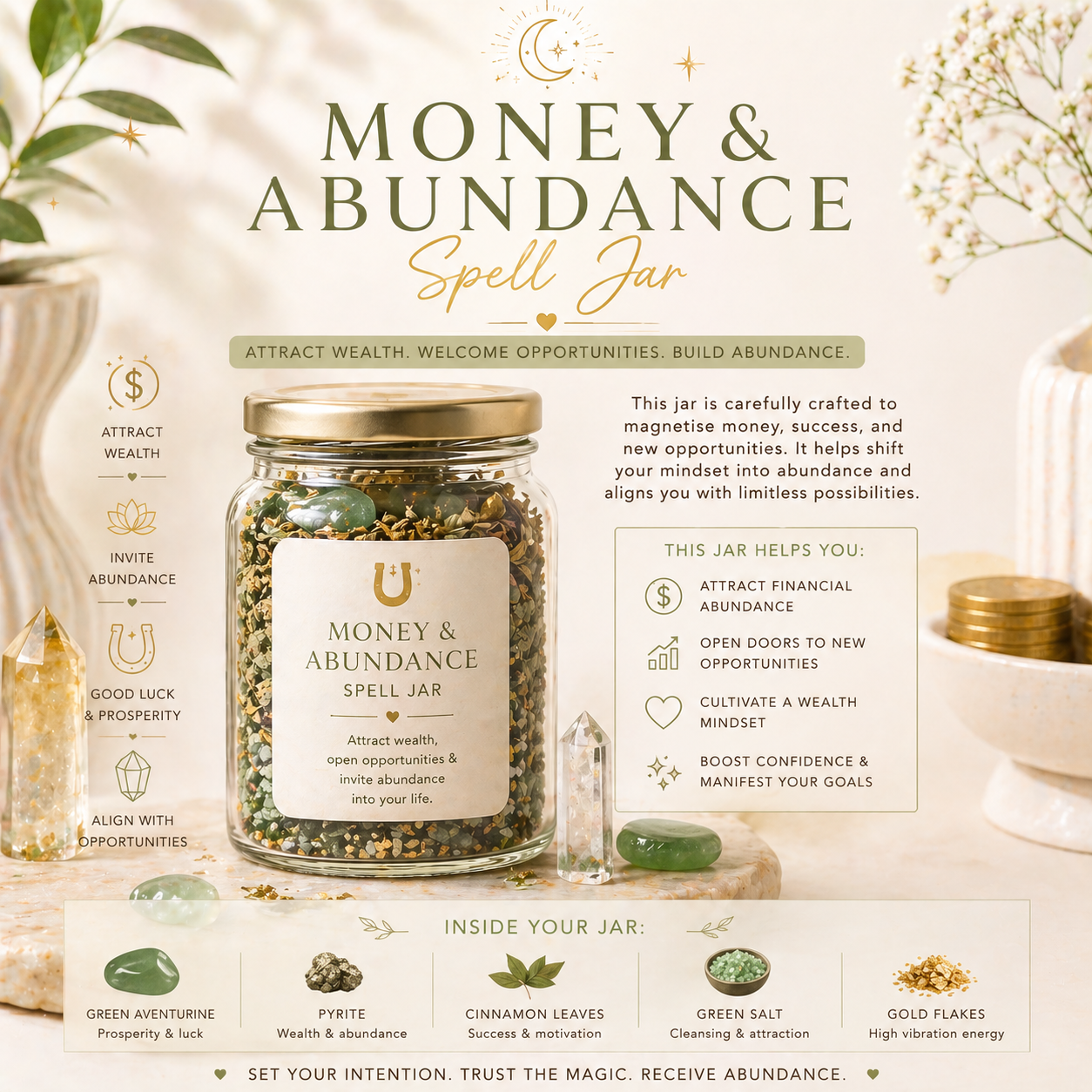 Money & Abundance Spell Jar